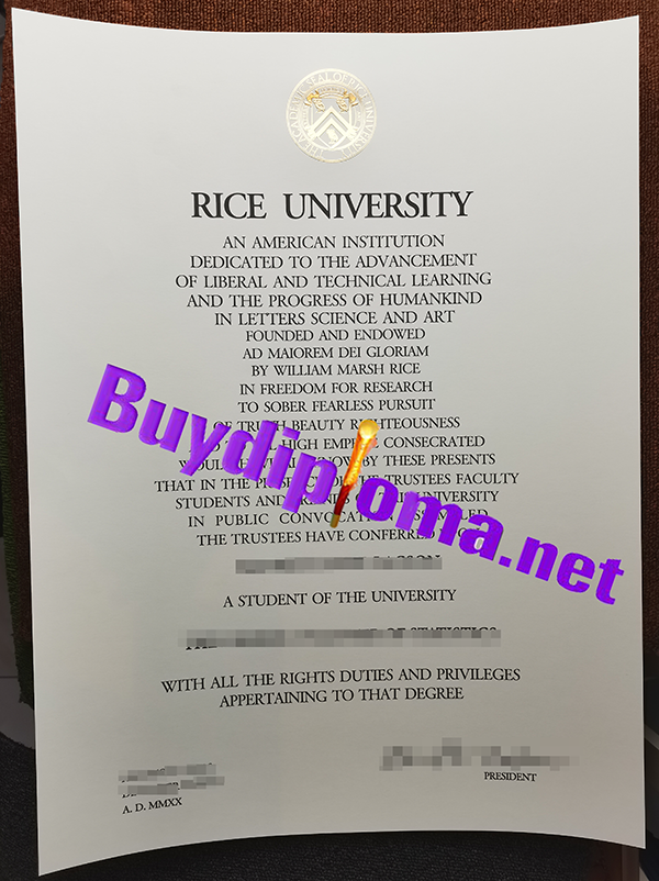 When Do People Have to Buy Fake Rice University Degree? Fake College